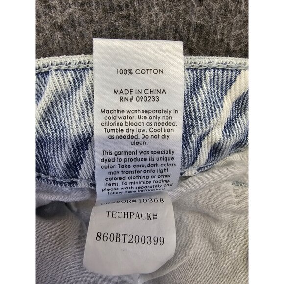 PACSUN Jeans Womens Size 27 Mom Jean Blue & White Striped 100% Cotton - Picture 11 of 11